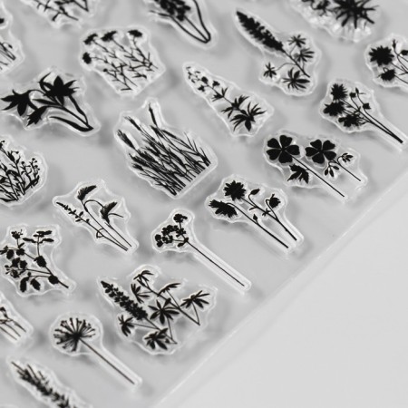 Stamp for creativity Silicon "Field flowers" 11x16cm-3