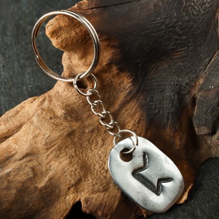 Amulet "Scandinavian runes", rune Perth, 21x29mm, metallic-5