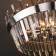 STECCATO chandelier, 8x60W E14, Nickel color