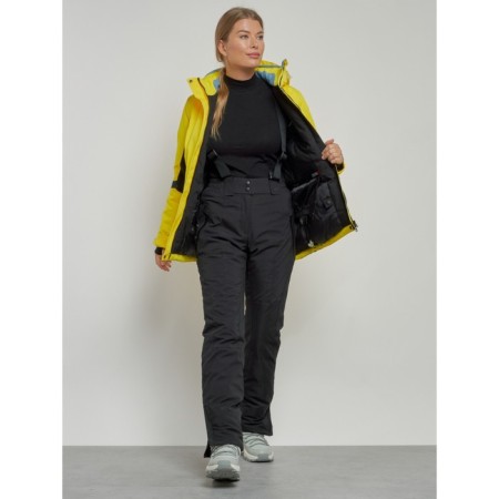 Ski jacket female, size 50, yellow color-9