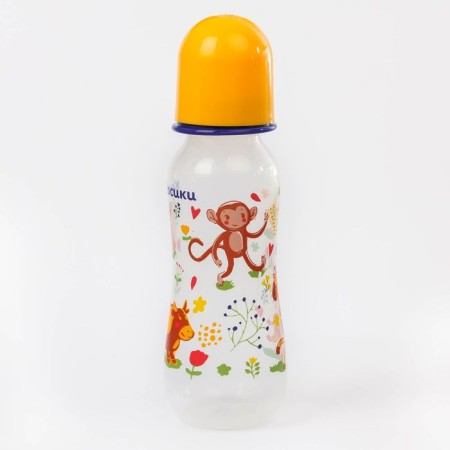 A bottle for feeding "animals", fitted, with 2 silicone nipples, 250 ml, from 0 months.-1