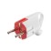 The corner fork, with a ring, 16a, without salary, 220 V, white, retail packaging.
