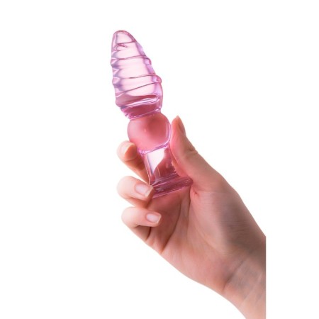 Anal sleeve Sexus Glass, Glass, Pink, 13.5 cm, D = 4 cm-1