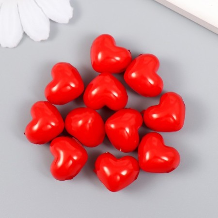 A set of beads for creativity plastic "Scarlet Hearts" 16 g 1.5x1.5 cm-1