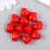 A set of beads for creativity plastic "Scarlet Hearts" 16 g 1.5x1.5 cm