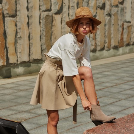 Women's skirt Minaku: minku: safari beige color, river 48-3