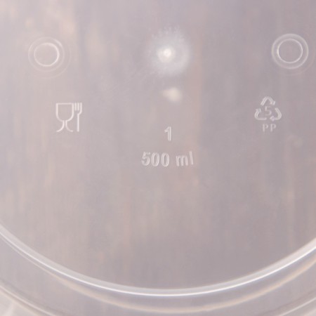 A plastic disposable can with a lid, 500 ml, d = 14 × 4.6 cm, the color is transparent-2