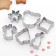 A set of forms for cutting the cookies of the share “angel, bear, Christmas tree, bunny”, 6 objects, silver color
