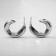 Earrings plastic "Maya" Kryog, silver color