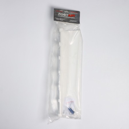 Shelf with hooks "Loft Art", 50 × 10 × 7.5 cm, white color-8