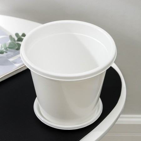 Pot with the Podon "Economy", 2 l, white color-2
