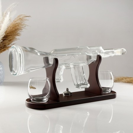 Mini -bar machine, on a stand, for 2 persons, shtof - 800 ml, glasses 330 ml, 53 x 7 x 23 cm-2