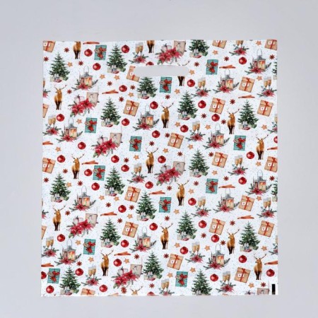 Package "Christmas Evening", polyethylene with a cut pen, 38x47 cm, 60 μm