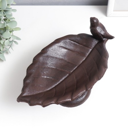 Souvenir cast iron stand "Bird on the sheet" 13x14x23 cm-3