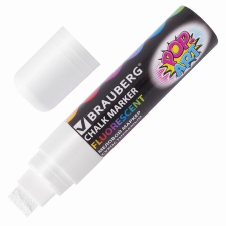 Cretaceous Brauberg "Pop-Art", 15 mm, dry, for smooth surfaces, white-1