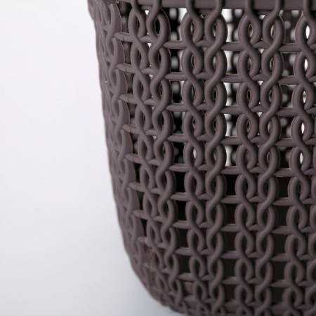 Storage basket with handles "Weaving", plastic, 17 × 12.5 × 10.5 cm, color mix-5