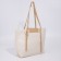 Zipper bag with lightning, beige color