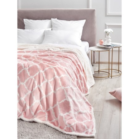 Pink Dreams plaid, size 150x200 cm, monogram, pink-2
