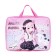 Folder with handles A4 textiles, 350 x 265 x 80 mm, PMD 4-22 "Anime with pandas" (voluminous 3D risun with metallic effect)