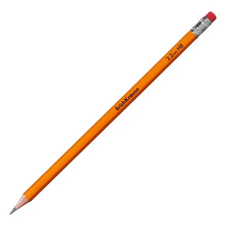 Chernographic pencil with Erichkrause Amber 101, NV, Griffel D = 2.2 mm, wood, hexagonal in the box, yellow case-8