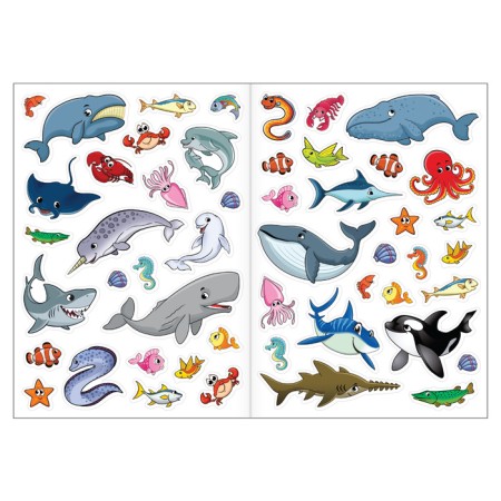 Reusable stickers "who lives in the sea"-5