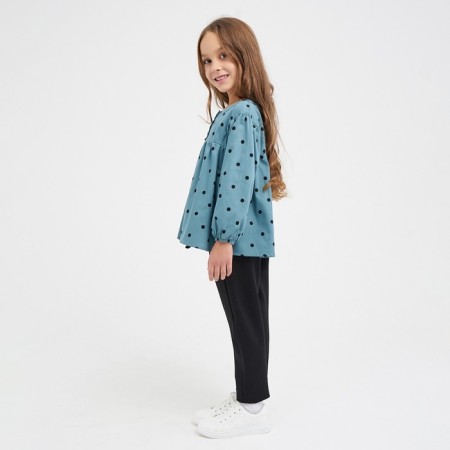 Pants for girls, black color, height 110 cm-2