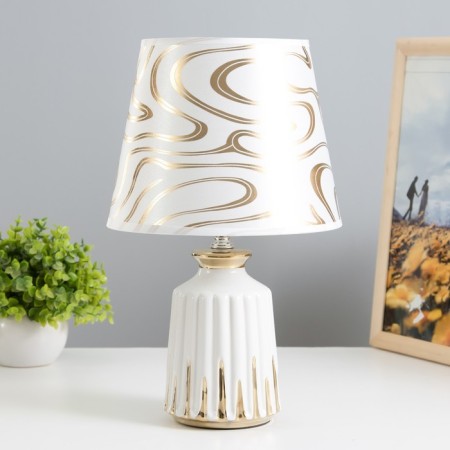 Board lamp "Nicole" E14 40W Gold white 20x20x33cm Risalux