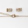 Set 2 objects: earrings, pendant “Classic” rectangle, black and white color in gold, 47 cm