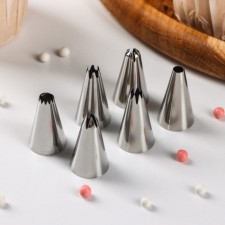 A set of pastry tunes, D = 1.8 cm, 6 pcs, Mix shape