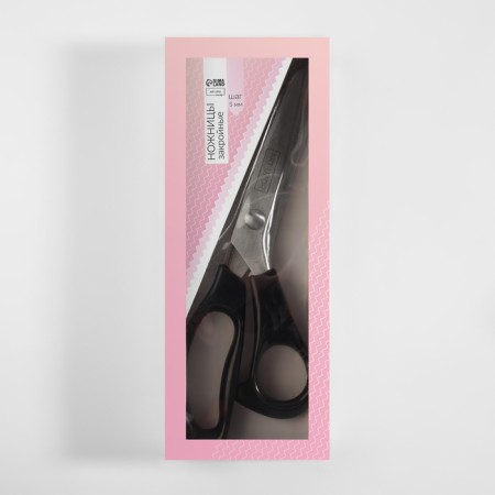 Sigzag scissors, 9 ", 23 cm, step - 5 mm, black color-5