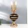 Climber metal, glass for 1 candle "Mirage" gold with black 42x17x17 cm