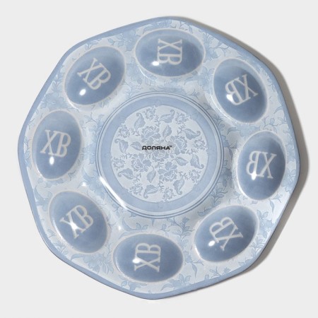 Glass stand for the eggs of the share "Christ Risen", 8 cells, 22 × 22 cm-6