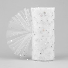 Fatin with sparkles, 15 cm, 11 ± 1 g/sq.m, 23 ± 1 m, white color No. 1