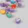 Button plastic for creativity "Color half" set 12 pcs mix 1.7x1.7x0.8 cm