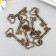 Decor Metal for creativity "Key with double heart" under brass (E4335) 4x2 cm