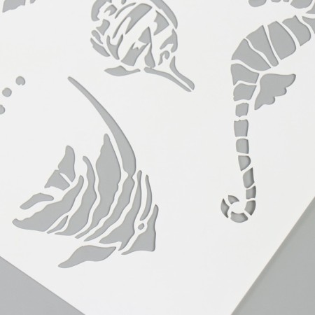 Stencil "Underwater World" 15x15 cm-2