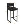 Bar loft-1 stool with a back, black/black