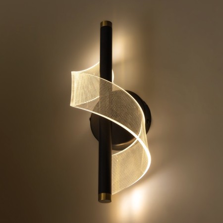 Bra "spiral" Led 3000k black 30x13x13cm-2