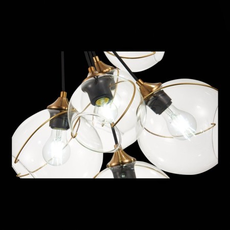 Suspended EVOLUCE lamp. Sle103103-06. Satturo. 6x60 watts, E27, 35x35 cm, golden color-9