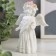 Polystone souvenir "Snowty angel in a lace outfit, with a rose" 12x10.5x4.3 cm