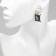 Earrings with pearls "bead" countess, white-gray color in gold