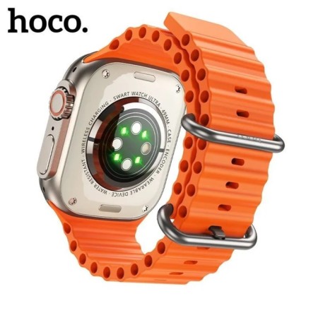 Smart hours Hoco Y12 Ultra, 1.96.240x280, BT5.0.320 mAh, call support, Lightning, golden-2