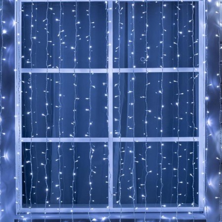 Garland "Curtain" 2 × 9 m, IP44, UMS, white thread, 1800 LED, white glow, 220 V