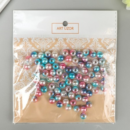 Beads for creativity Plastic "Gradent Gol-pink" set 20 g d = 0.8 cm-2