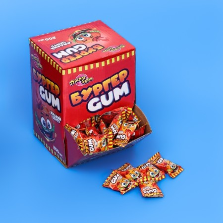 Chewing gum "Mr. Burger" with a liquid center, Boxing display, 4.5 g-1