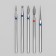 Diamond cutters for manicure, 5 pcs, assorted form