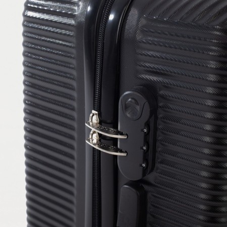 Middle suitcase 24 ”,“ Cartes factory ”, lightning department, code castle, 4 wheels, black color-4