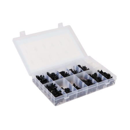 Clips and pistons fasteners, 12 types, set 350 pcs