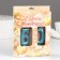 Candle in the cake jubilee "line" (set 2 in 1), number 60, blue metallic, 6.5 cm