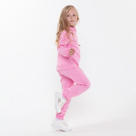Costume (jumper, trousers) Children's launch, pink color, height 110 cm-3